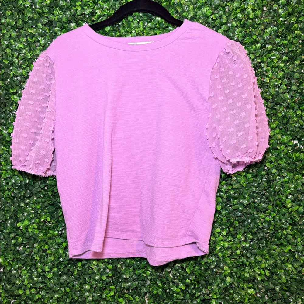 Lavender Puff Sleeve Women's Top